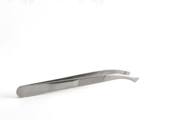 Isolated eyebrows tweezers