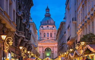 Foto op Plexiglas Boedapest Kerstmarkt in Boedapest