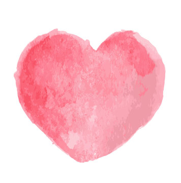 Red watercolor VECTOR heart