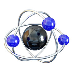 Abstract chemistry background with molecules. 3d illustration of chemical elements