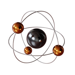 Abstract chemistry background with molecules. 3d illustration of chemical elements