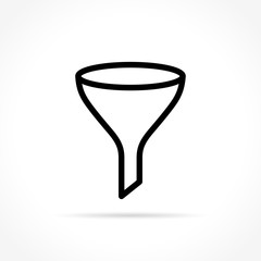 funnel icon on white background