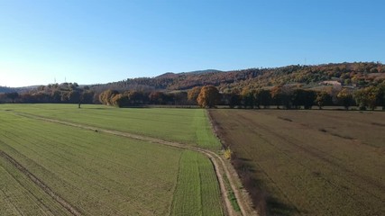 Campagna in autunno - aerial 