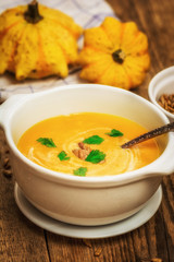 Pumpkin and carrot soup