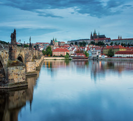 Charles Bridge in dusk