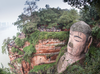 The largest stone Buddha in China
