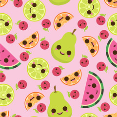 pattern with cute fruits