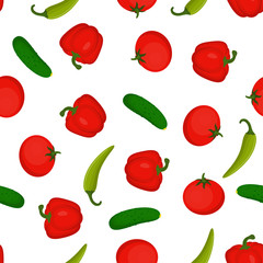 pattern with useful vegetables