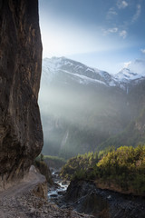 Stone path in the mountains 