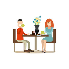 People and relations concept vector flat illustration