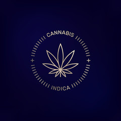 Medical marijuana circle emblem