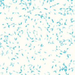 Obraz premium Abstract geometric seamless pattern, small spots and dots in random tessellation. Random mosaic background, vector illustration. 
