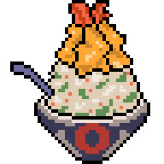 vector pixel art food
