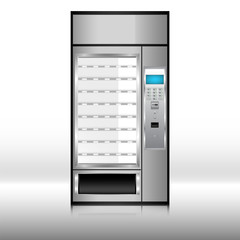 Vending machine of food and beverage automatic selling, Vector, Illustration