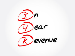 IYR - In Year Revenue acronym, business concept background