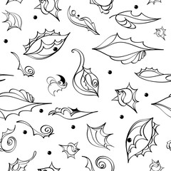 Seamless black and white pattern. Vector illustration. Background.