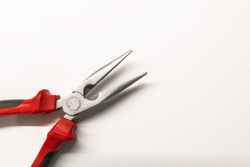 Top view of Working tool space for text. Instrument for hand work, fixing and for house renovation.  background with copy space. top view. tools texture. tools background