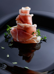 Prosciutto with thyme.