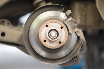 Car Brake Part at Garage