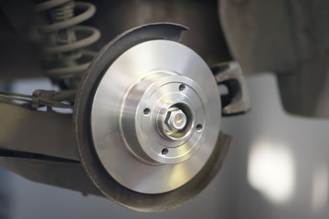 Car Brake Part at Garage