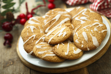 Homemade cookies with icing