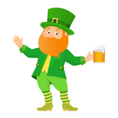 Leprechaun with beer