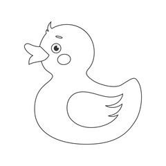 Duck toy for coloring book.