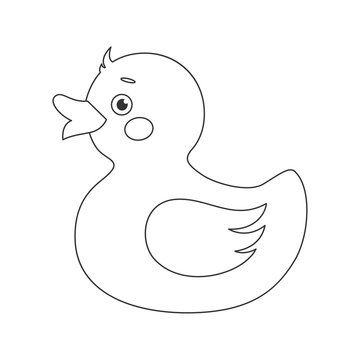 Duck toy for coloring book.