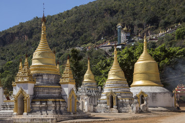 Naklejka premium Pindaya Temple - Pindaya - Myanmar