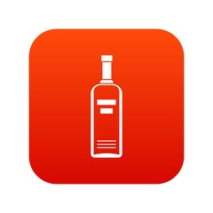 Bottle of vodka icon digital red