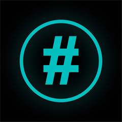 Fototapeta premium Neon Button rund - Raute