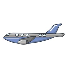 Passenger airplane icon, cartoon style
