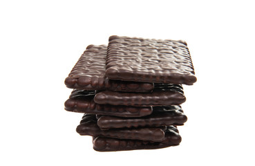 cookies in chocolate isolated