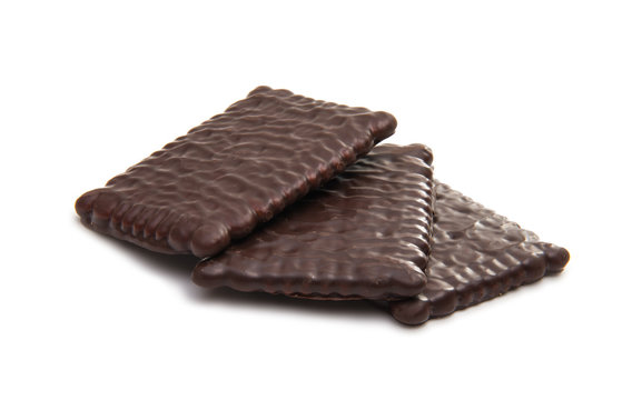 cookies in chocolate isolated