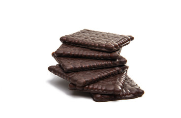 cookies in chocolate isolated