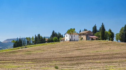 Typical farm in Umbria (Italy) at summer