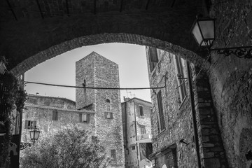 Narni (Umbria, Italy), historic city: tower
