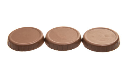 wafers in chocolate isolated
