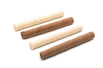 waffle rolls isolated