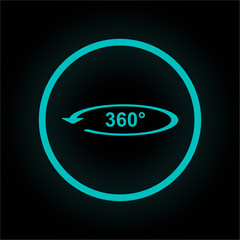 Neon Button rund - Panorama