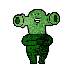 friendly cartoon alien