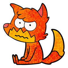cartoon annoyed fox