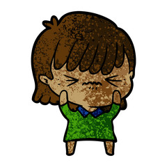 annoyed cartoon girl