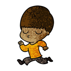cartoon calm boy
