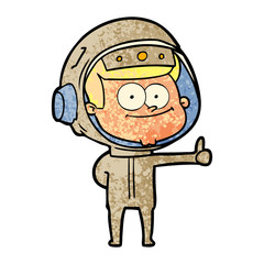 happy astronaut cartoon