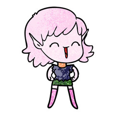 cartoon elf girl