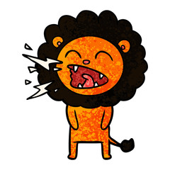cartoon roaring lion
