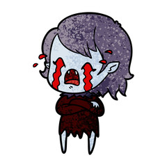 cartoon crying vampire girl
