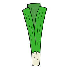 cartoon organic leek