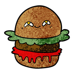 cartoon fast food burger